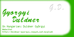 gyorgyi duldner business card